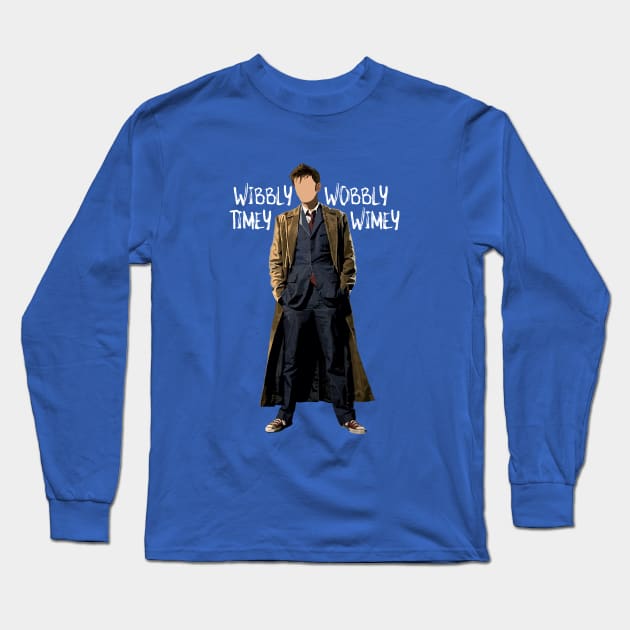 Doctor Who - 10th Doctor Long Sleeve T-Shirt by m&a designs